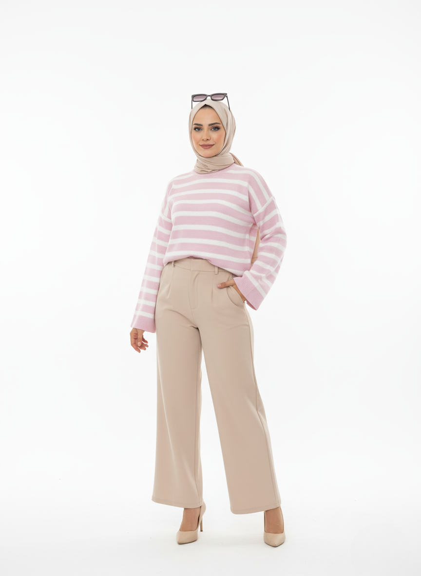 Pink Stripe Sweater