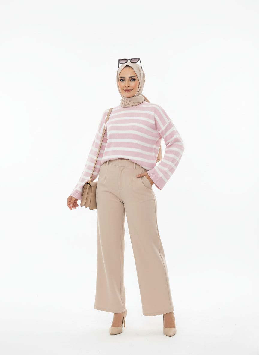 Pink Stripe Sweater