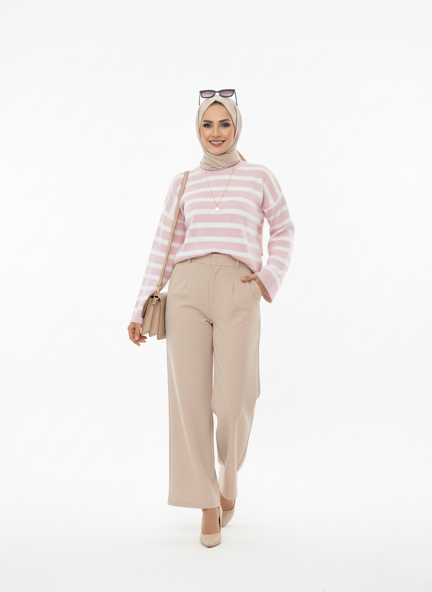 Pink Stripe Sweater